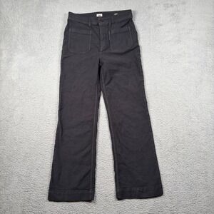 Faherty Stretch Terry Patch Pocket Pants Womens Sz 30 High Rise Wide Leg Utility